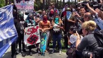 Protesters at Donald Trump Rally in Anaheim CA 5/25/16 Things are HEATING UP!!