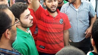 الأردن: إربد:: مظاهرة اللاجئيين - مجزرة الحولة 26 5 2012
