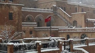 Mardin ve kar tarihi kent gelinlik giydi 29
