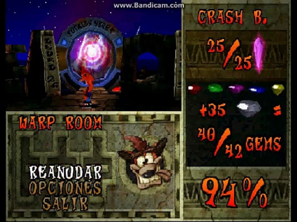 Crash Bandicoot 2 Parte 34 Español - Nivel 26 "Totally Bear" GRAY GEM