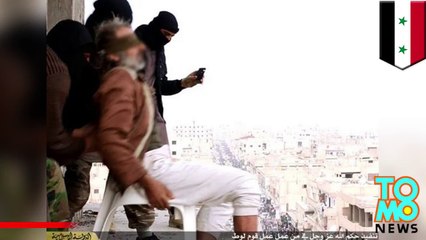 ISIS throw man off building for being gay and crowd stonned him to death