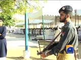 Policemen celebrating Eid away from their family