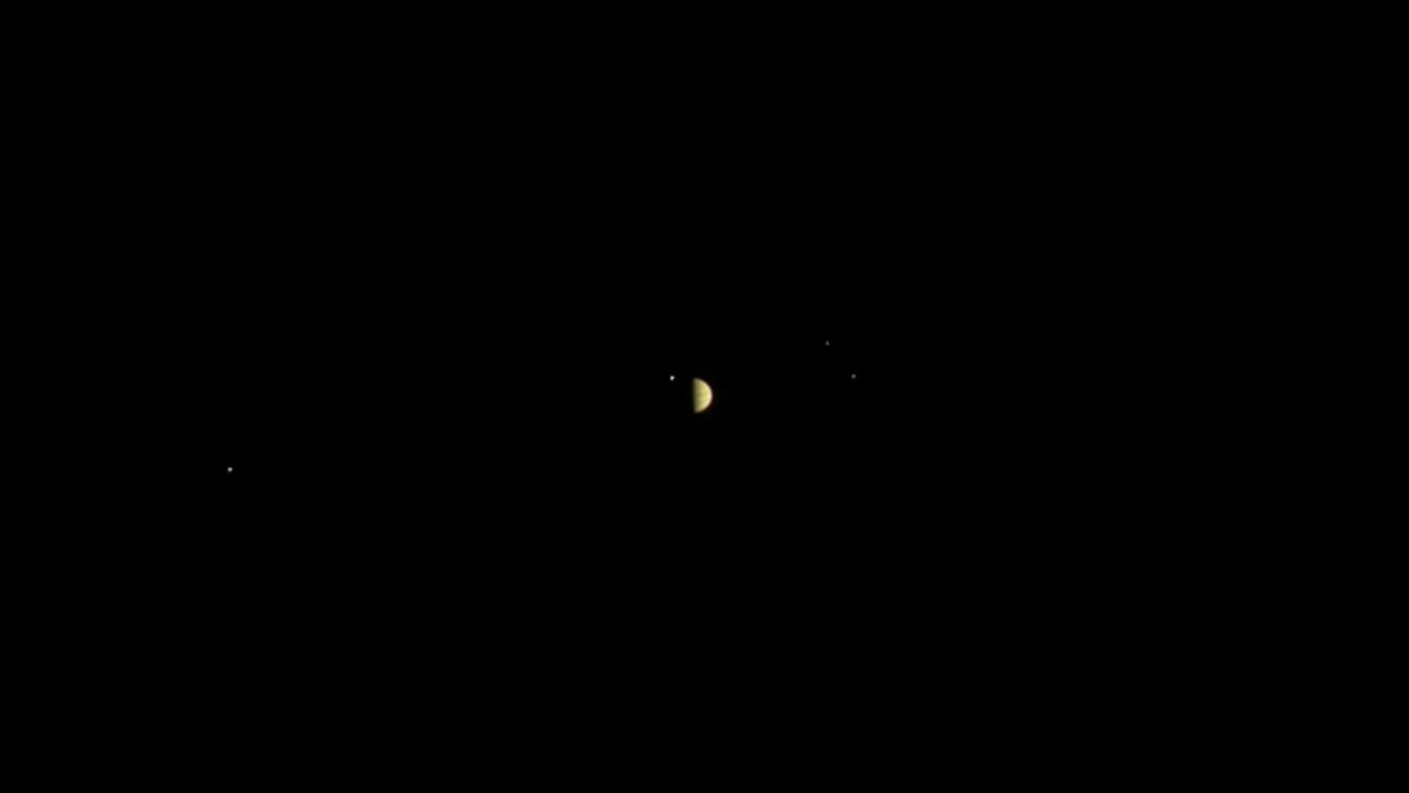 Jupiter et ses lunes filmés par Juno