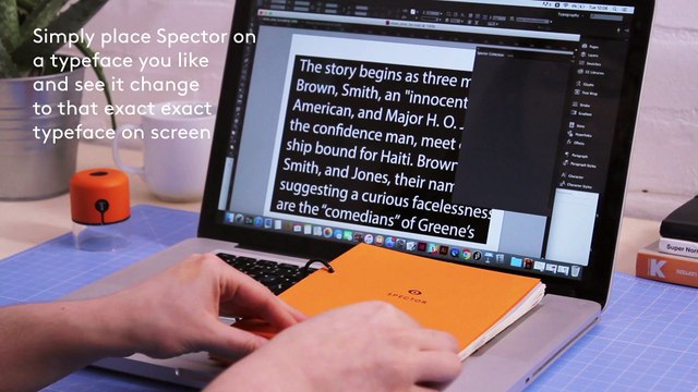 Spector te permite escanear fuentes de texto y colores
