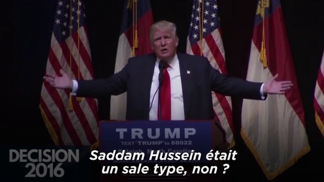Trump : Ce qu'a fait de bien Saddam Hussein ? Il tuait des terroristes