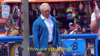 un vieux super fort à Muscle Beach