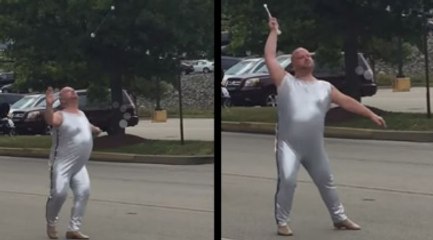 This Chubby Dude Is Twirling With So Much Pizzazz That You Can't Help But Smile