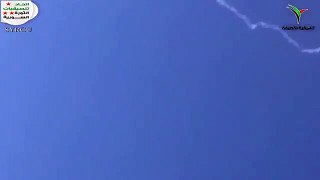23 القطيفة ريف دمشق , دخان صاروخ السكود الذي اطلق من اللواء 155