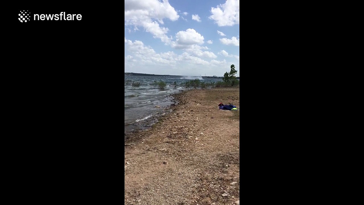 Biplane crashes into Lake Travis in Texas, USA