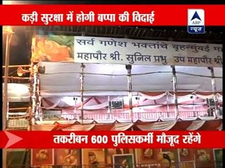 Mumbai: Visarjan preparations at Girgaum Chowpatty, security beefed up