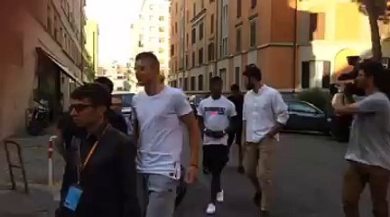 L'arrivo di Onazi, Milinkovic, Morrison e Keita al Lazio Style di Via Calderini