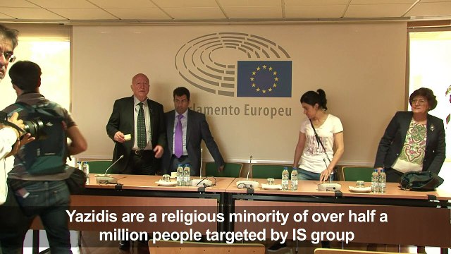 Yazidi teenager who escaped IS group urges EU to help refugees