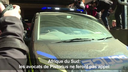 Les avocats de Pistorius ne feront pas appel