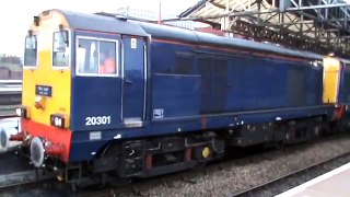 Class 20 20301 +20302 Crewe Train Station March 2012.