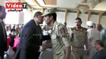 بالفيديو.. محافظ سوهاج ومدير الأمن يستقبلان المهنئين بعيد الفطر المبارك