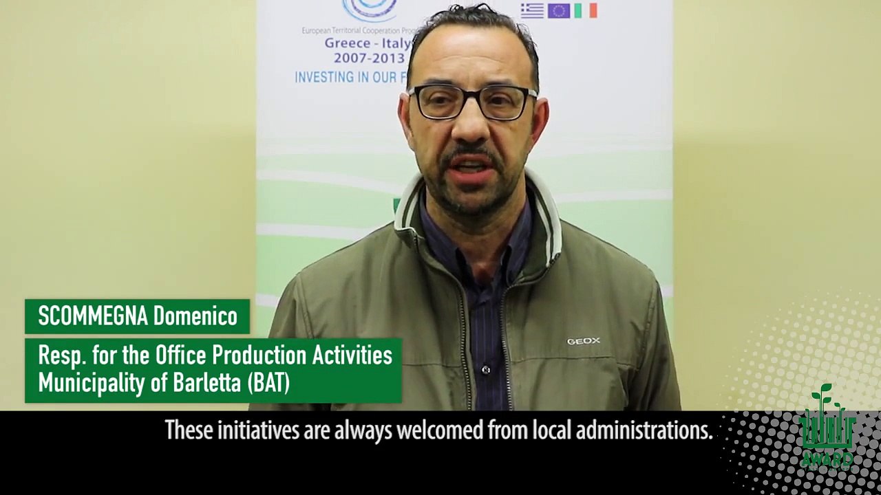 SCOMMEGNA Domenico (Mun. of Barletta) - Seminar for farmars Barletta 22 Oct 2015 | Award Project