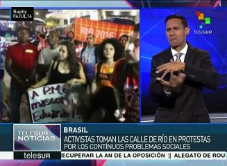 Brasil: protestan en Río de Janeiro por aumento de crisis social
