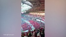 20,000 Welsh fans sing rousing rendition of national anthem