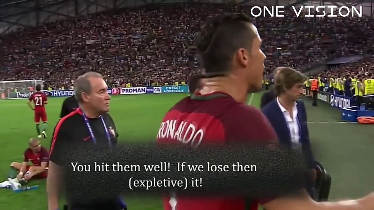 Cristiano Ronaldo motivated_convinced Moutinho to take penalty (Poland vs Portugal 1-1)