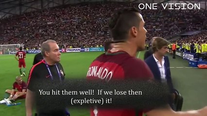 Cristiano Ronaldo motivated_convinced Moutinho to take penalty (Poland vs Portugal 1-1)
