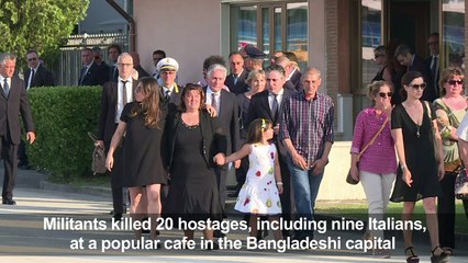 Bodies of murdered hostages returned to Italy after Dhaka attack