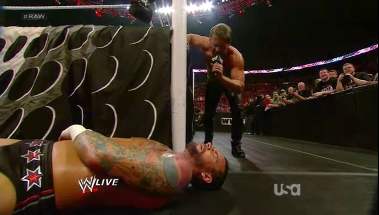 Chris Jericho Makes CM Punk Drink On The Night After Wrestlemania 28 Raw 2012 04 02 !!