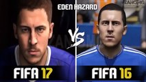 FIFA 17 vs FIFA 16 Players Faces Comparison