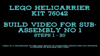 Lego Helicarrier Sub-Assembly 1 Build Video (Kit 76042)