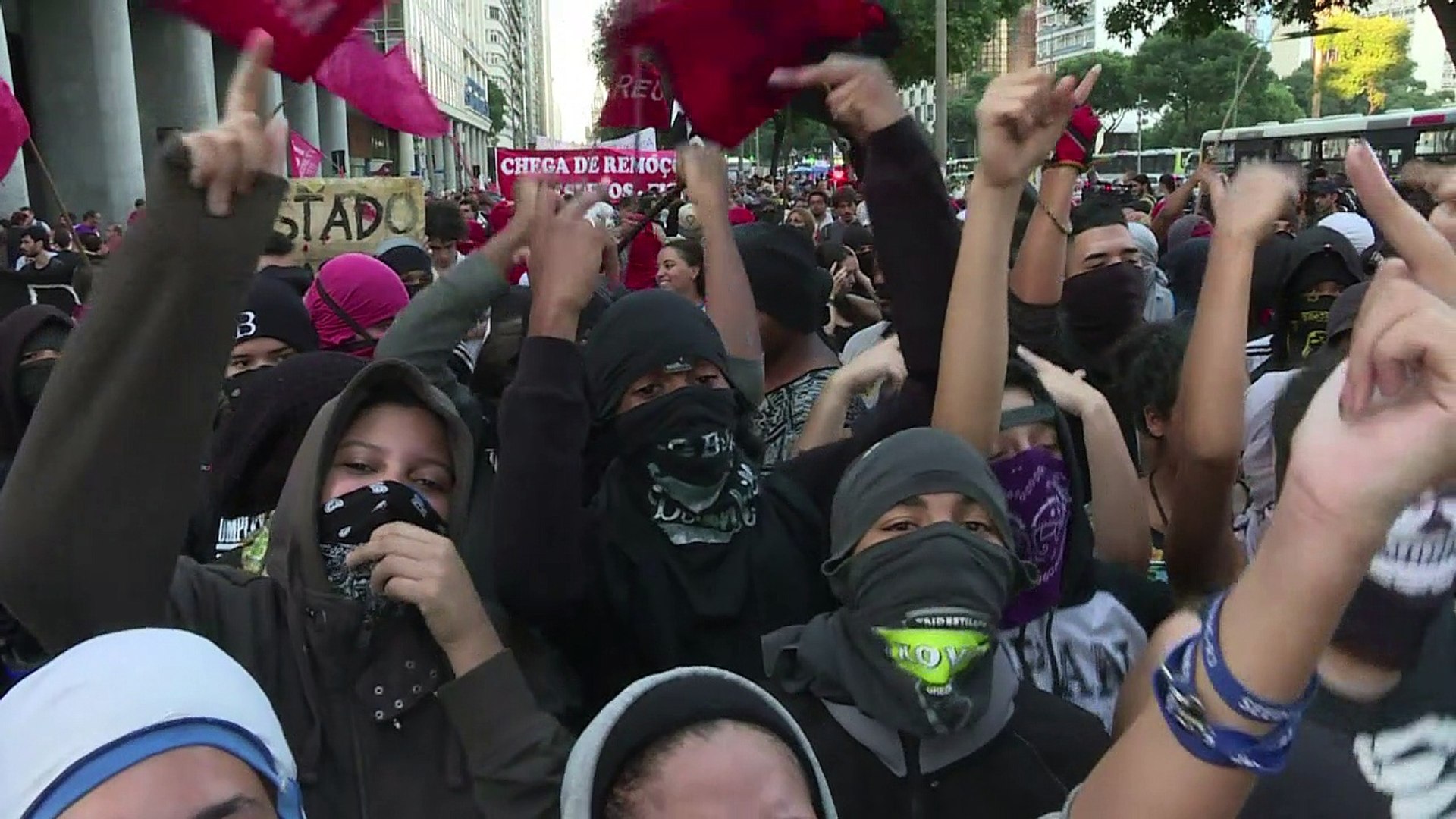 Manifestaciones en Rio contra los Juegos Olímpicos