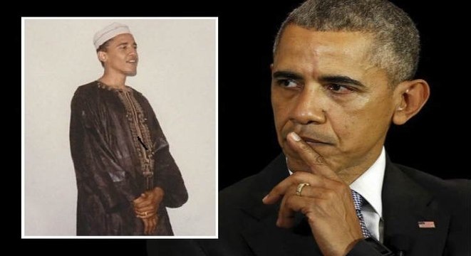 Ο Μπαράκ Ομπάμα με παραδοσιακή μουσουλμανική ενδυμασία