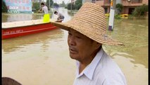 Drone footage shows China floods devastation