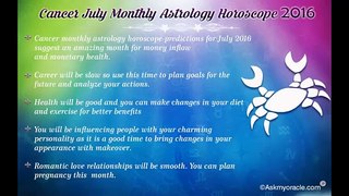 Free Monthly Horoscope Prediction for July 2016