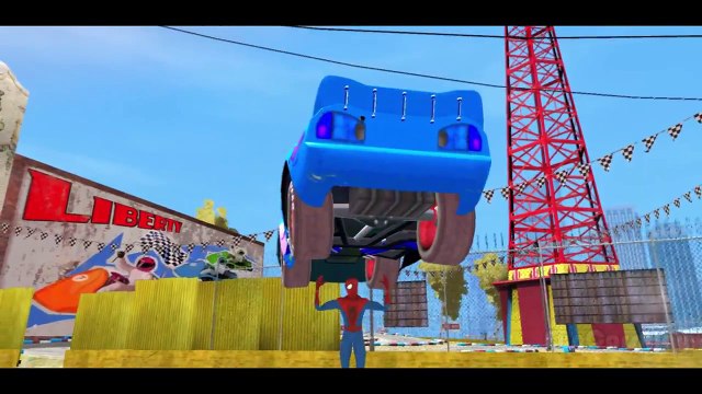 Nursery Rhymes Spiderman, Cars Disney Pixar with Batman Finger Family_6