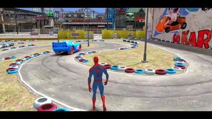 Nursery Rhymes Spiderman, Cars Disney Pixar with Batman Finger Family_8