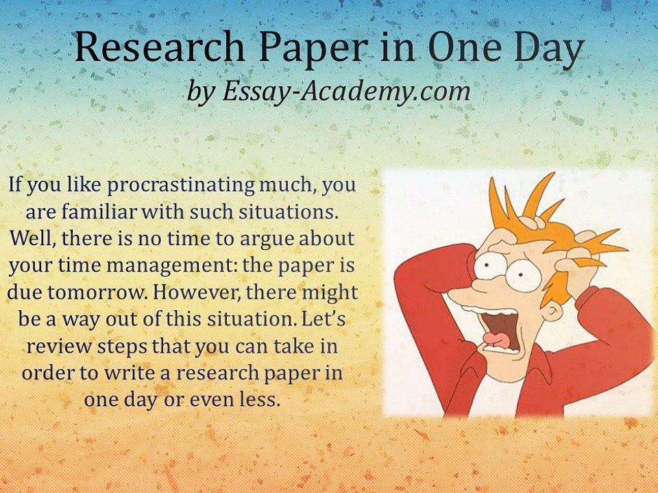 Research Paper In One Day