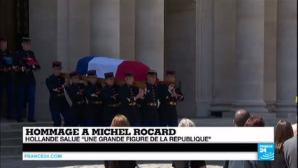 Hommage à Michel Rocard - François Hollande salue "une grande figure de la République"