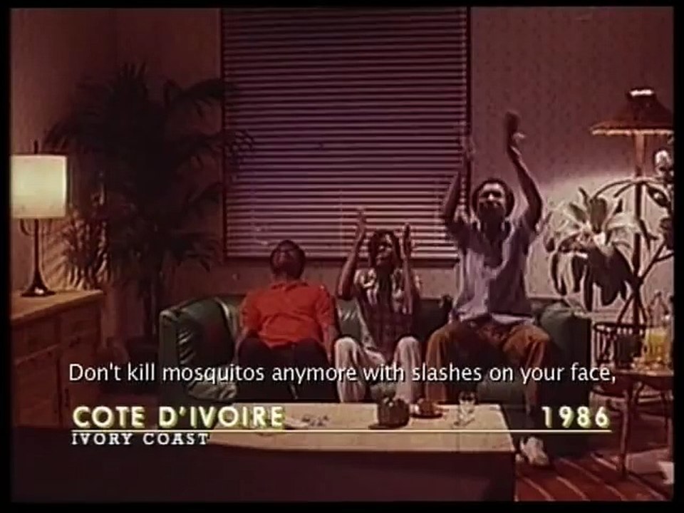 Extrait de la publicité pour "Super Timor",  marque d'insecticides ivoirienne produite en 1986.