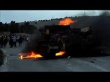 Syria - Al-Atareb - Free Syrian army destroyed a tank 22/05/2012  