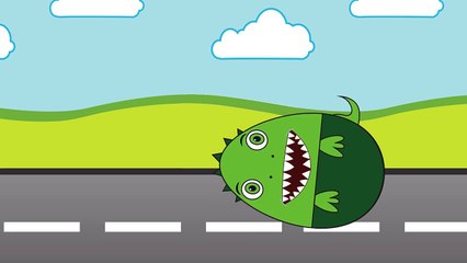 T-Rex vs Shark Monster Truck - Toy Factory - Monster Trucks Cartoon For Kids_1