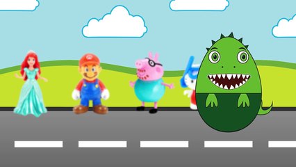 T-Rex vs Shark Monster Truck - Toy Factory - Monster Trucks Cartoon For Kids_5