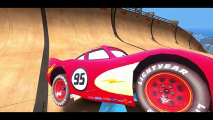 Spiderman & Frozen Elsa vs Rainbow Multi Colored McQueen Cars w- Children Nursery Rhyme with Action_11
