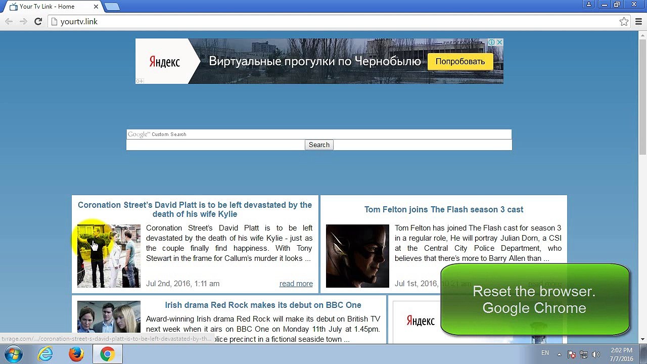 How to remove Yourtv.link (Chrome, Firefox, IE)