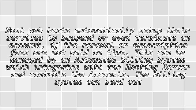 Why Should You Pay Your Web Hosting Provider On Time?
