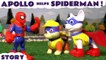 APOLLO HELPS SPIDERMAN --- Join Spider-man as he recieves help from Apollo from Paw Patrol to help battle Venom, Featuring Rubble, Henry from Thomas and Friends and many more family fun toys