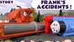 FRANK'S ACCIDENTS --- Frank from Disney Cars is causing havoc and being naughty! Will Thomas and Friends get revenge for the accident he is causing? Featuring Toby, Thomas and many more family fun toys! Second half features Tom Moss