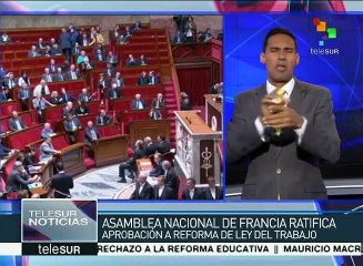 Franceses protestan por aprobación de polémica reforma laboral
