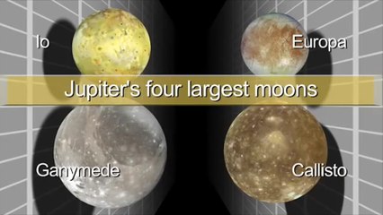 Juno capta las cuatro lunas de Júpiter