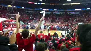 NC State Beats #1 Duke - Storming the Court - 1/12/13