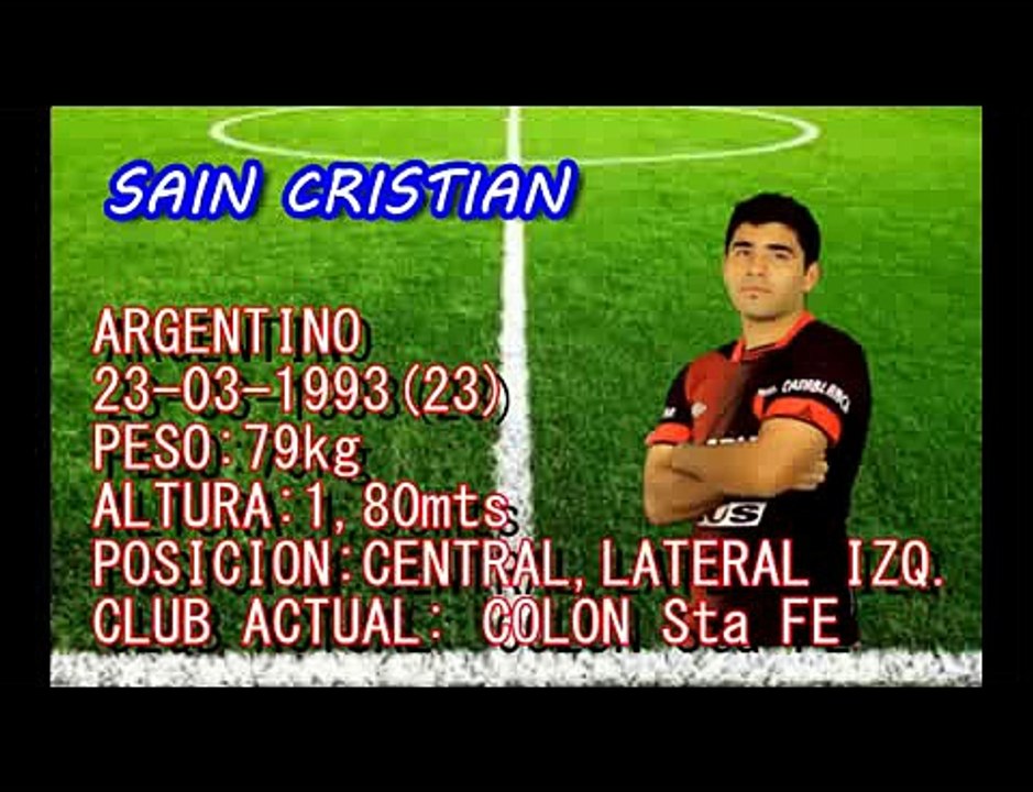 Cristian Sain CB-LB Colon Santa Fe Argentina 1st Div