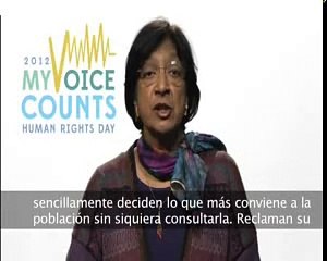 Día de los Derechos Humanos, 10 de diciembre del 2012. Mensaje de Navi Pillay.
